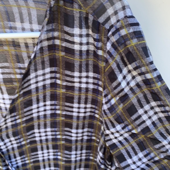 Michael Stars | Plaid Faux Wrap Front Top size Small - Picture 3 of 6